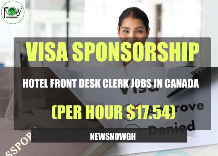 Hotel Front Desk Clerk Jobs in Canada