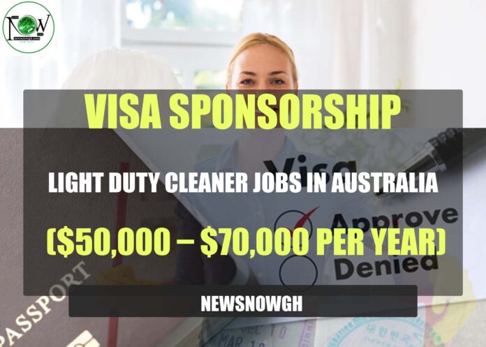 Light Duty Cleaner Jobs in Australia