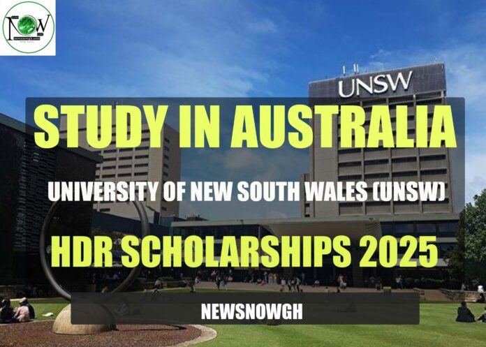 University of New South Wales HDR Scholarships