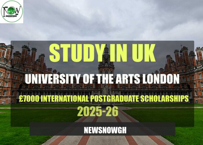 University of the Arts London £7000 International Postgraduate Scholarships