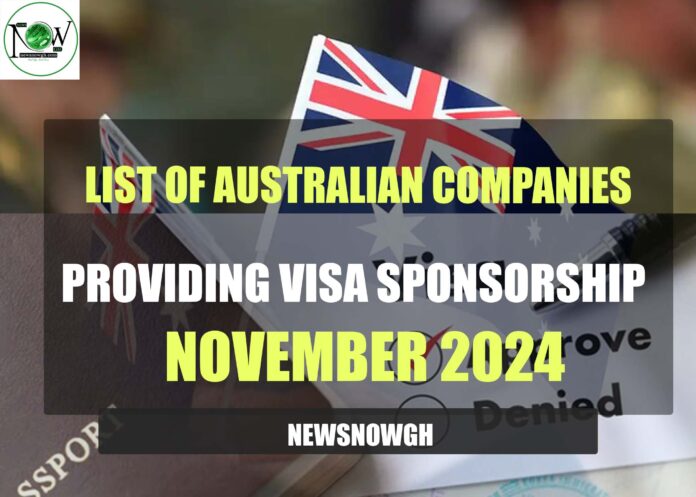 Australian Companies Providing Visa Sponsorship