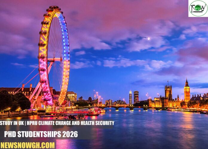 HPRU Climate Change and Health Security PhD Studentships