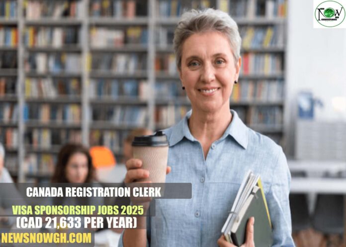 Canada Registration Clerk Visa Jobs 2025
