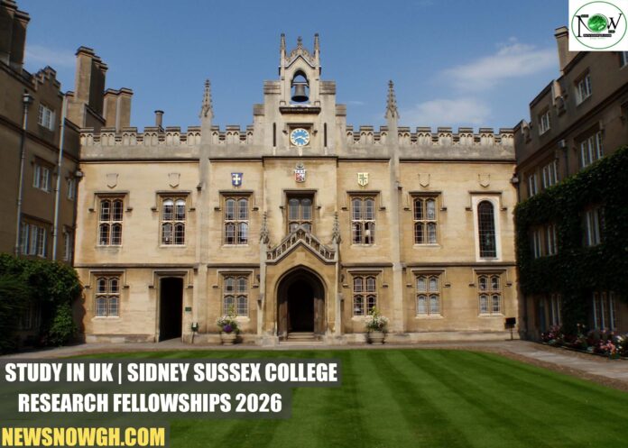Sidney Sussex College Research Fellowships