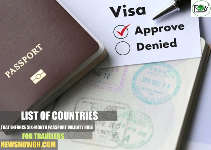 List of Countries That Enforce Six-Month Passport Validity Rule for Travelers