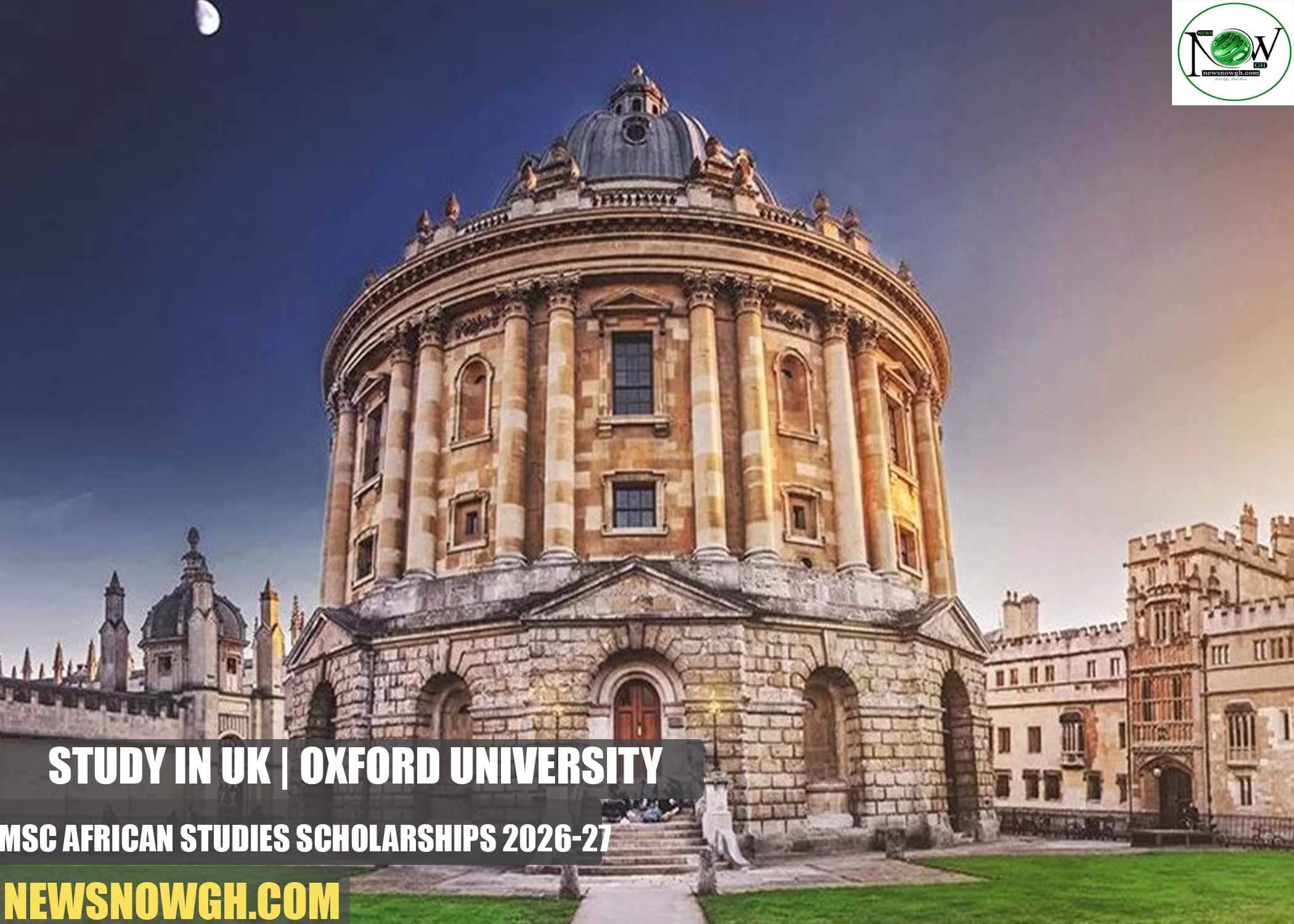 Oxford University MSc African Studies Scholarships