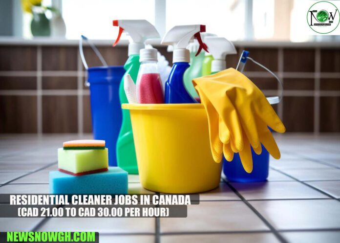 Residential Cleaner Jobs in Canada 2025