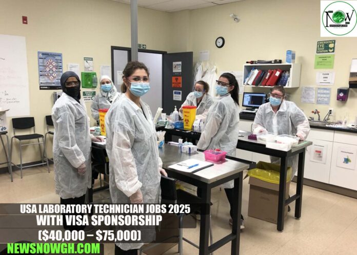 USA Laboratory Technician Jobs 2025 with Visa Sponsorship