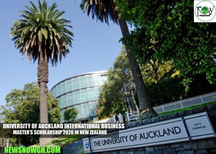 University of Auckland International Business Master's Scholarship