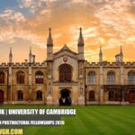 University of Cambridge Herchel Smith Postdoctoral Fellowships