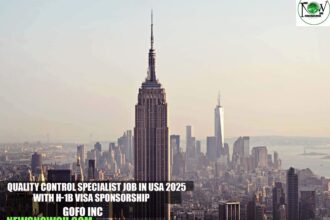 Quality Control Specialist Job in USA 2025 with H-1B Visa Sponsorship | Gofo Inc