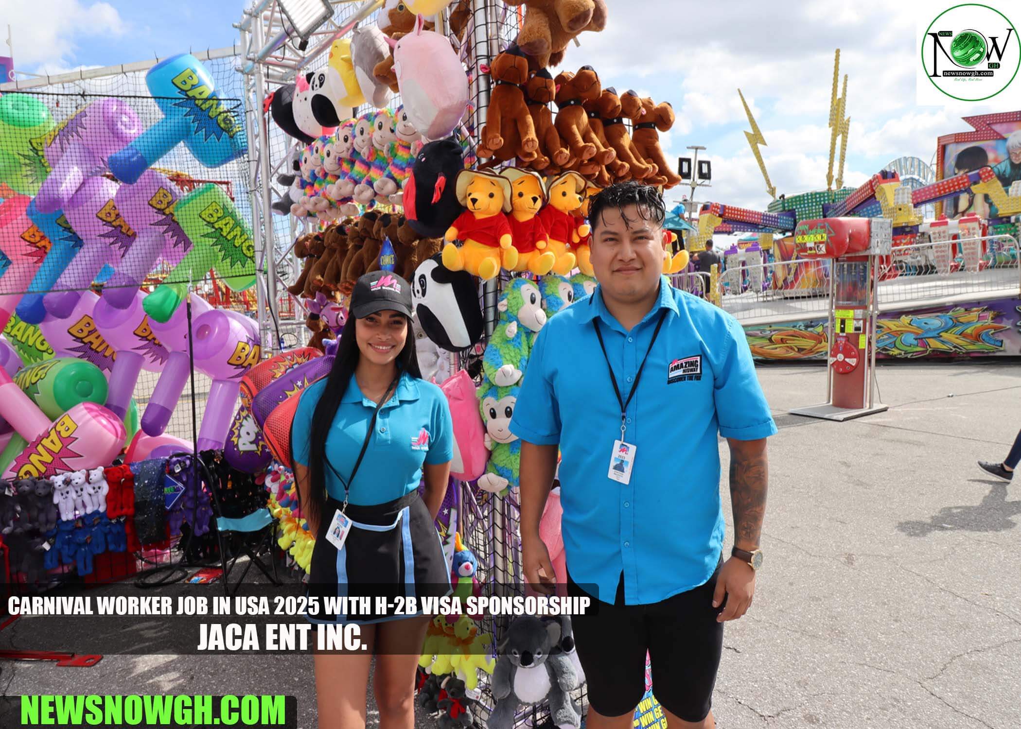 Carnival Worker Job in USA 2025 with H-2B Visa Sponsorship | JACA Ent Inc.