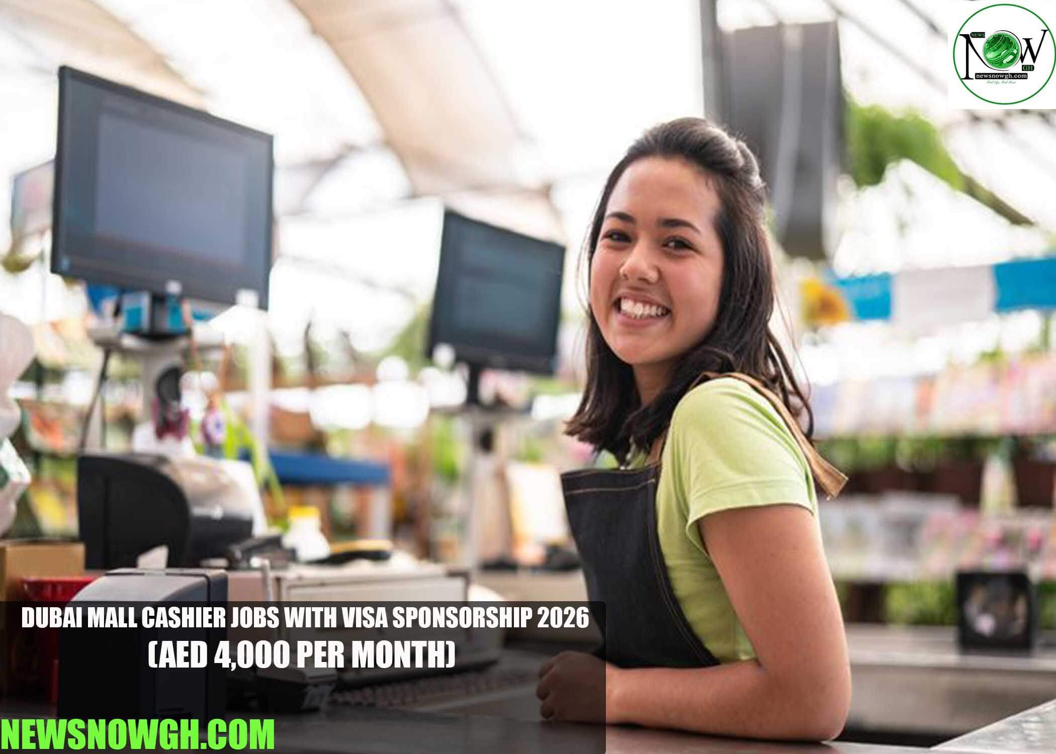 Dubai Mall Cashier Jobs with Visa Sponsorship 2026