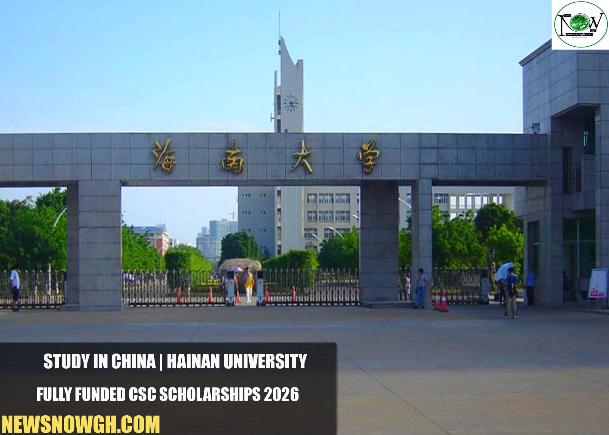 Hainan University Fully Funded CSC Scholarships
