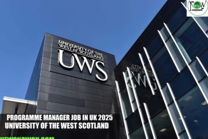 Programme Manager Job in UK 2025 | University of the West Scotland