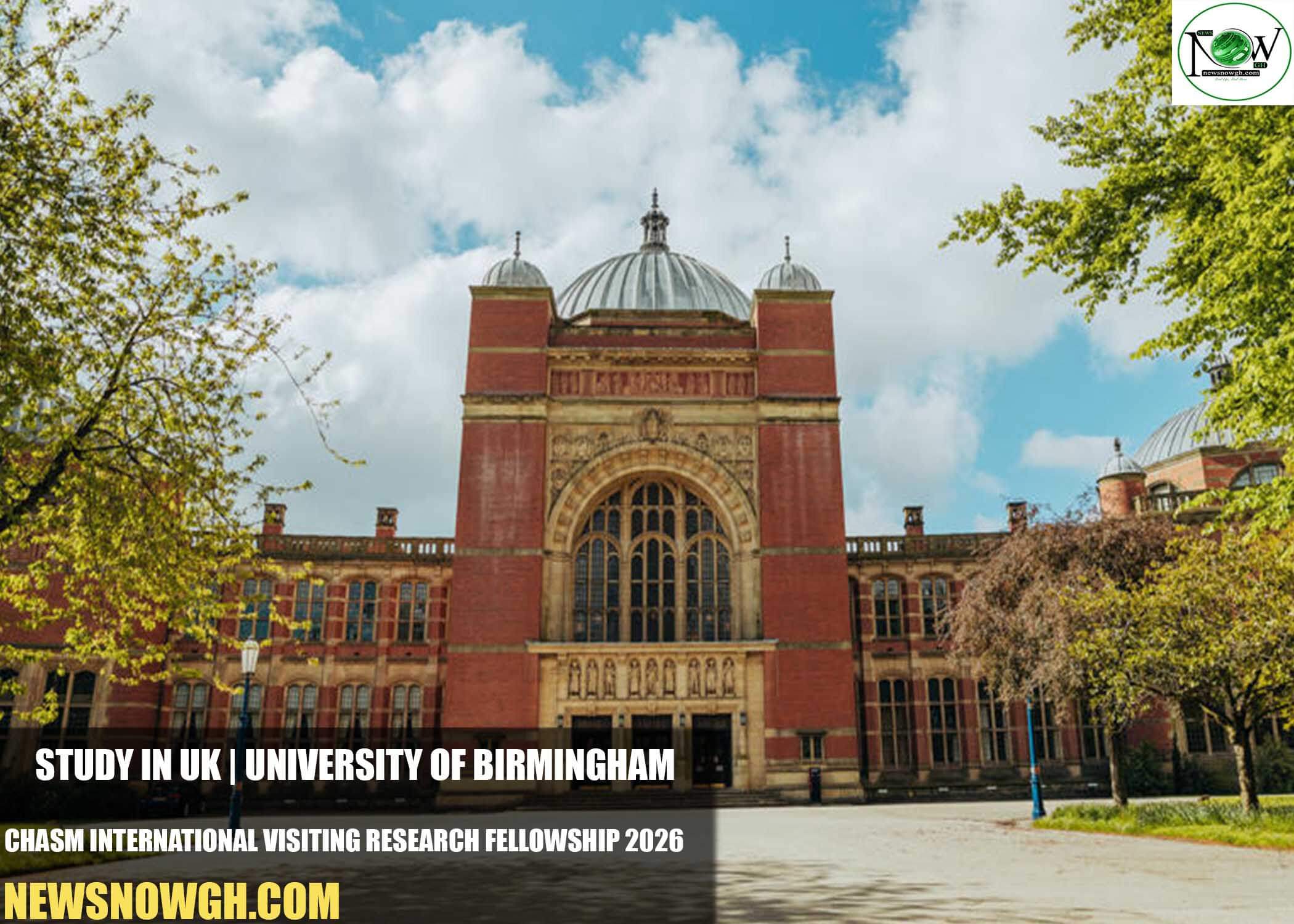 University of Birmingham CHASM International Visiting Research Fellowship