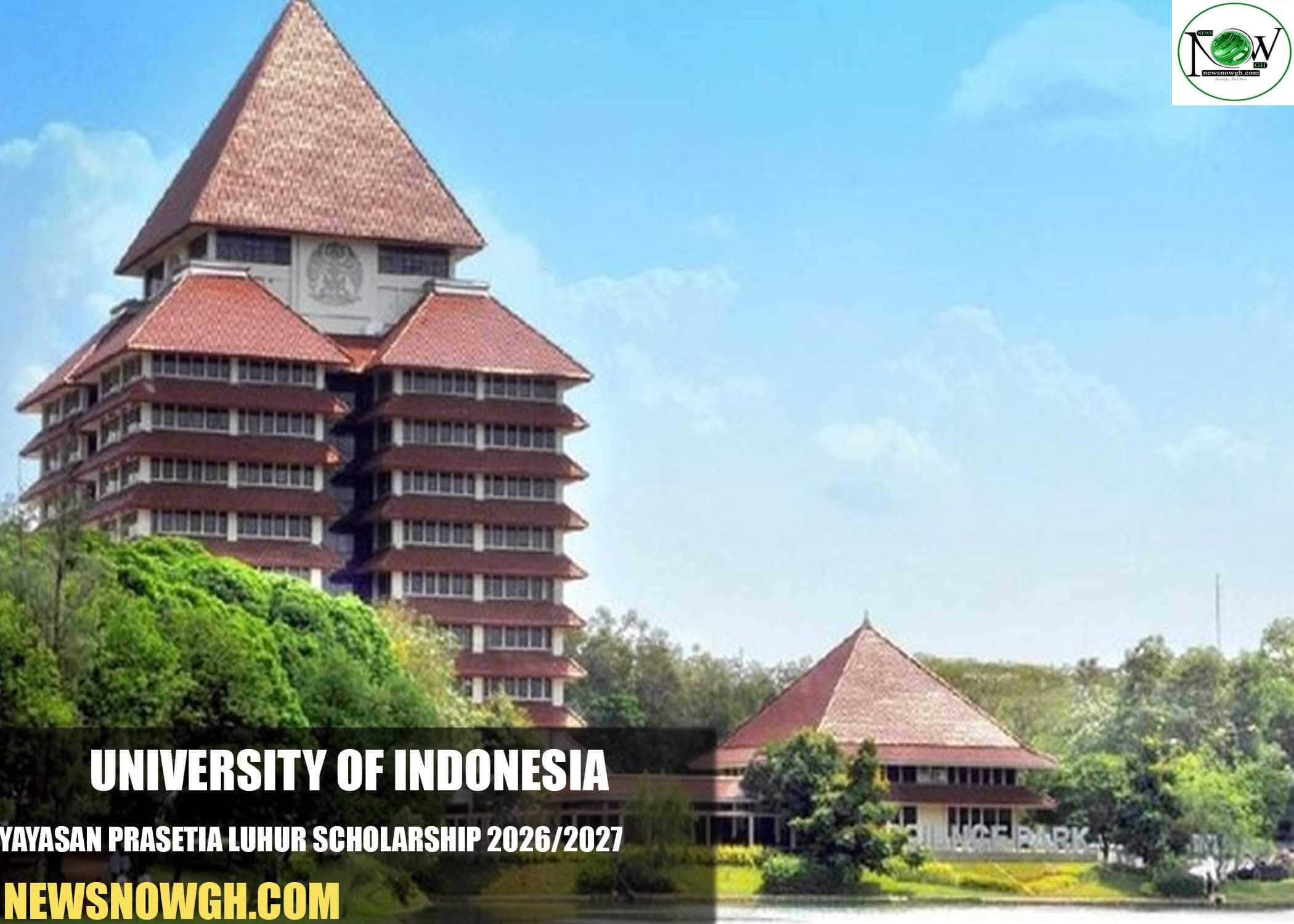 University of Indonesia Yayasan Prasetia Luhur Scholarship