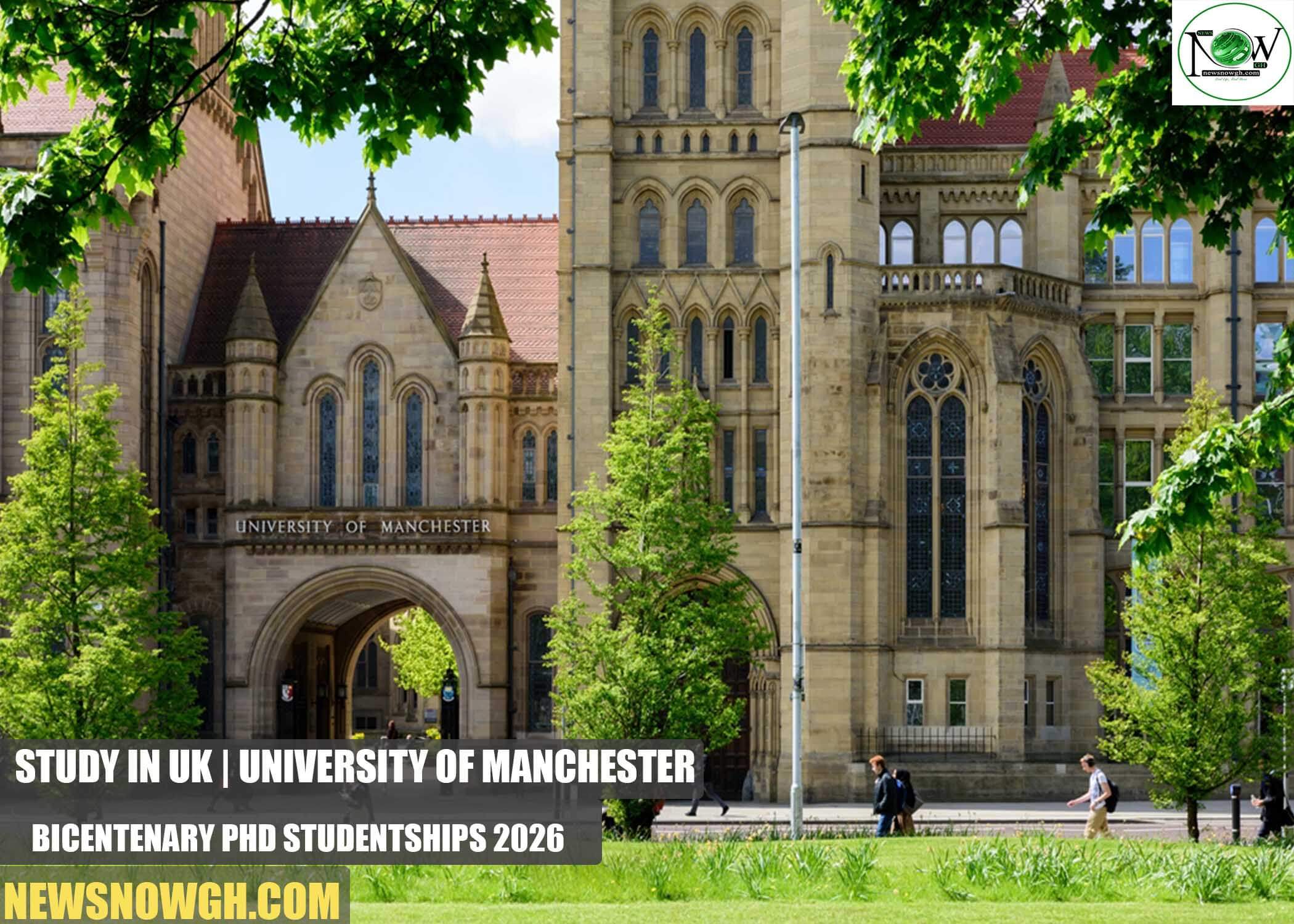 University of Manchester Bicentenary PhD Studentships