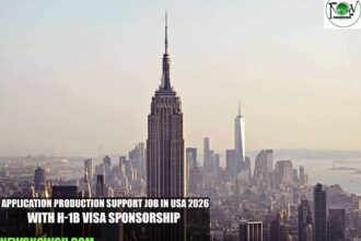 Application Production Support Job in USA 2026 with H-1B Visa Sponsorship
