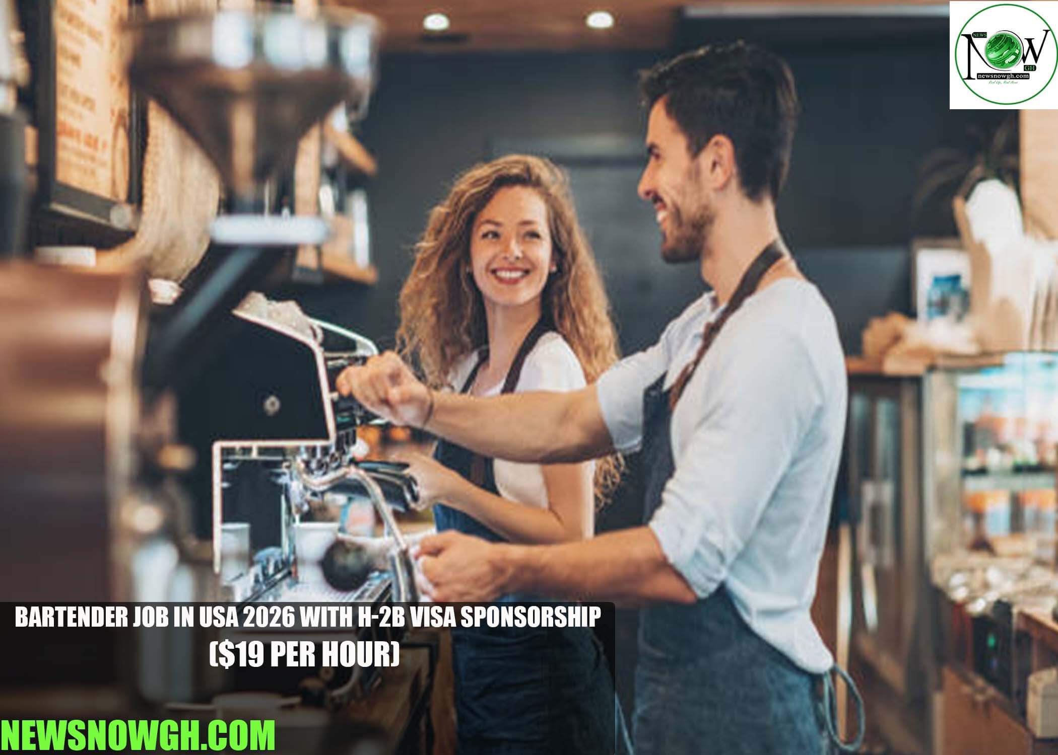 Bartender Job in USA 2026 with H-2B Visa Sponsorship