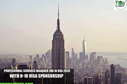 Professional Services Manager Job in USA 2026 with H-1B Visa Sponsorship