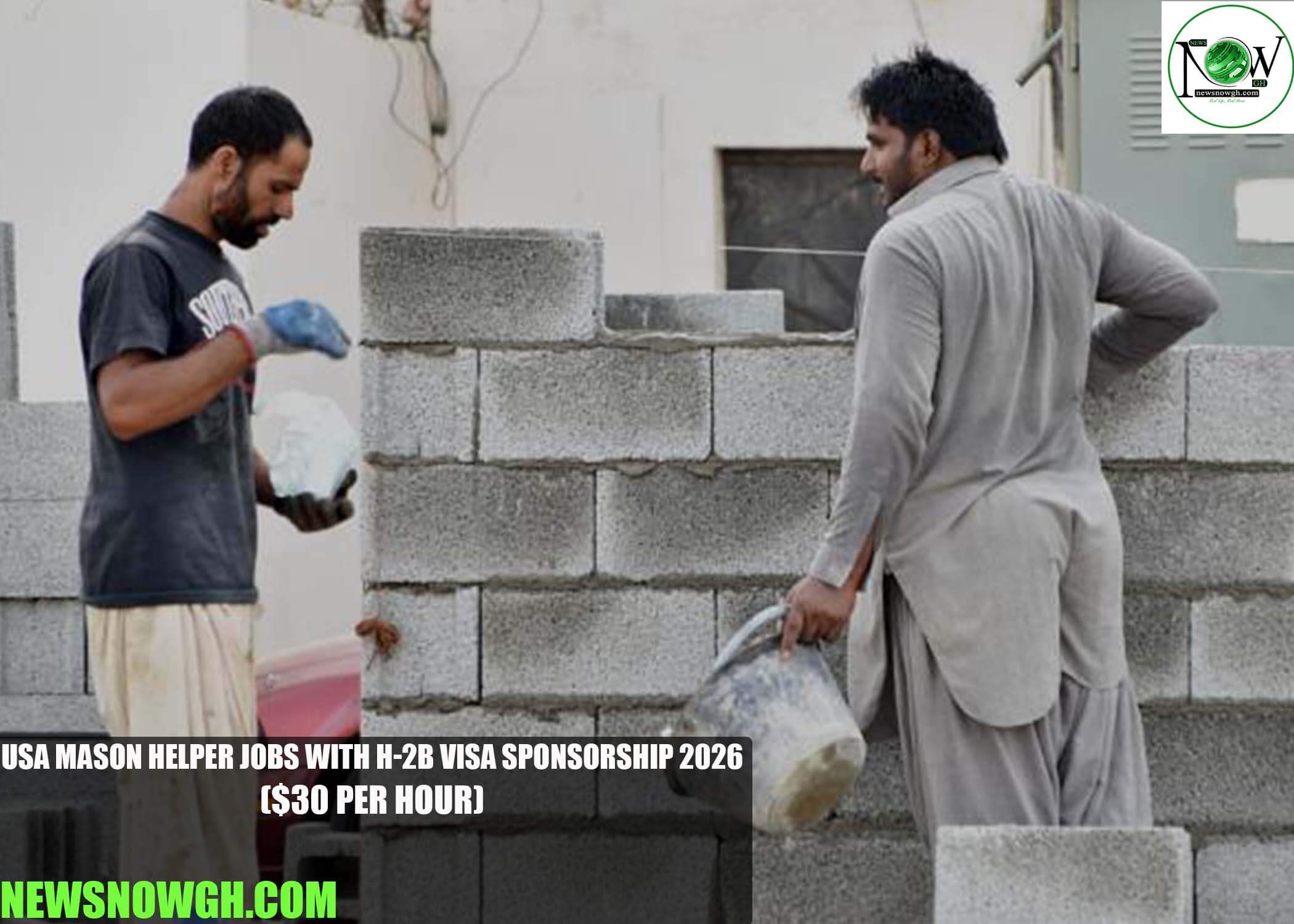 USA Mason Helper Jobs with H-2B Visa Sponsorship