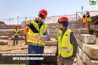 Construction Management Representative Job in USA 2026 with Visa Sponsorship