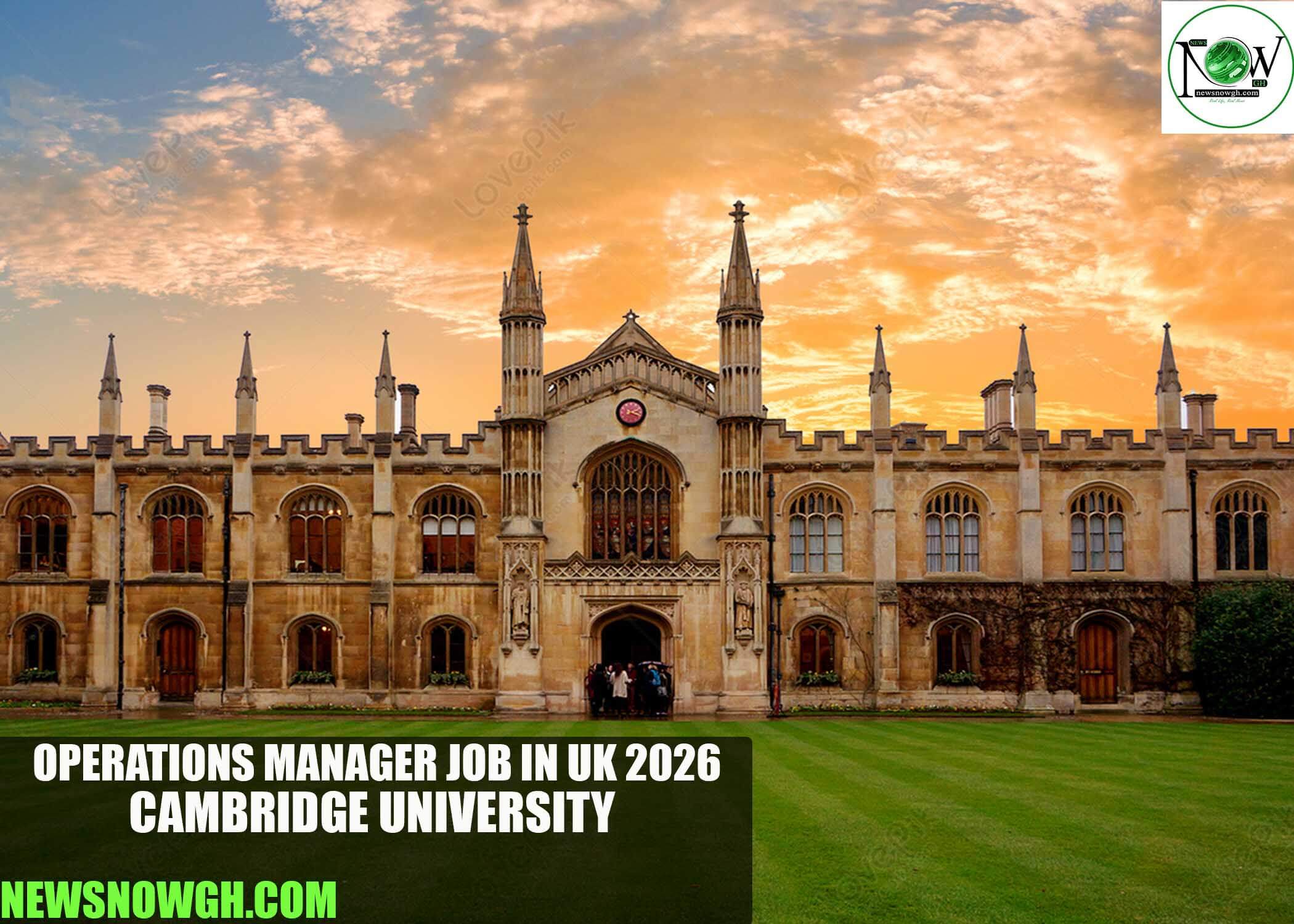 Operations Manager Job in UK 2026 | Cambridge University