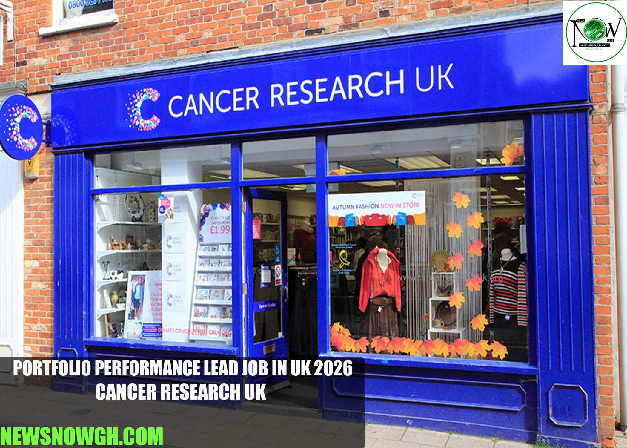 Portfolio Performance Lead Job in UK 2026 | Cancer Research UK