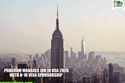 Program Manager Job in USA 2026 with H-1B Visa Sponsorship