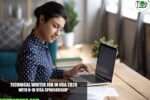 Technical Writer Job in USA 2026 with H-1B Visa Sponsorship
