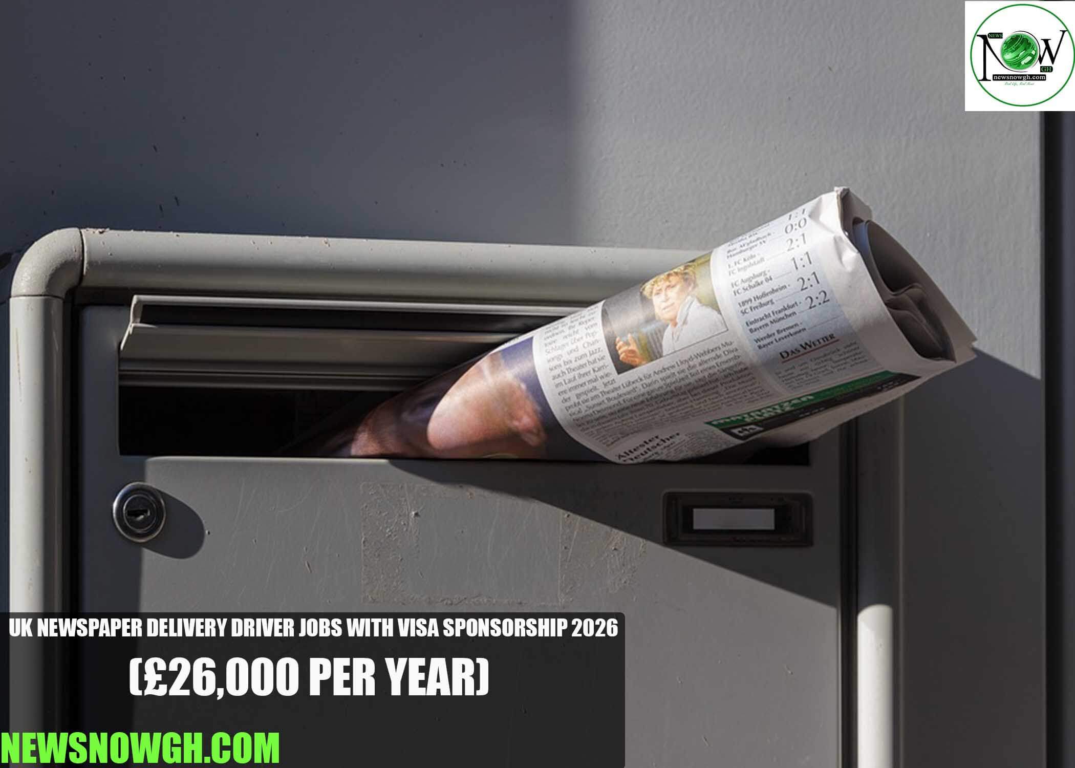 UK Newspaper Delivery Driver Jobs with Visa Sponsorship 2026