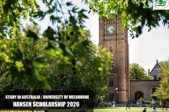 University of Melbourne Hansen Scholarship