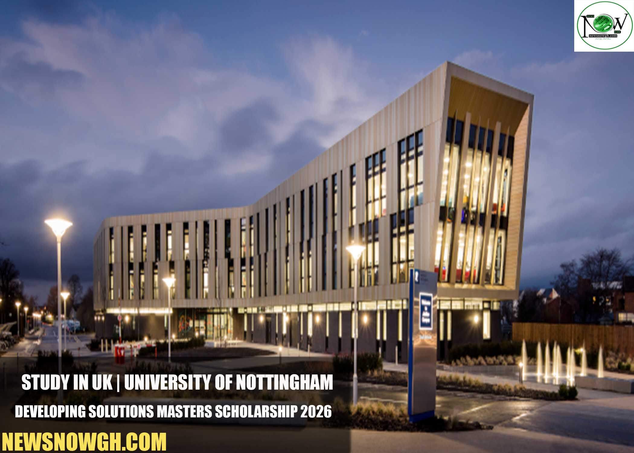 University of Nottingham Developing Solutions Masters Scholarship