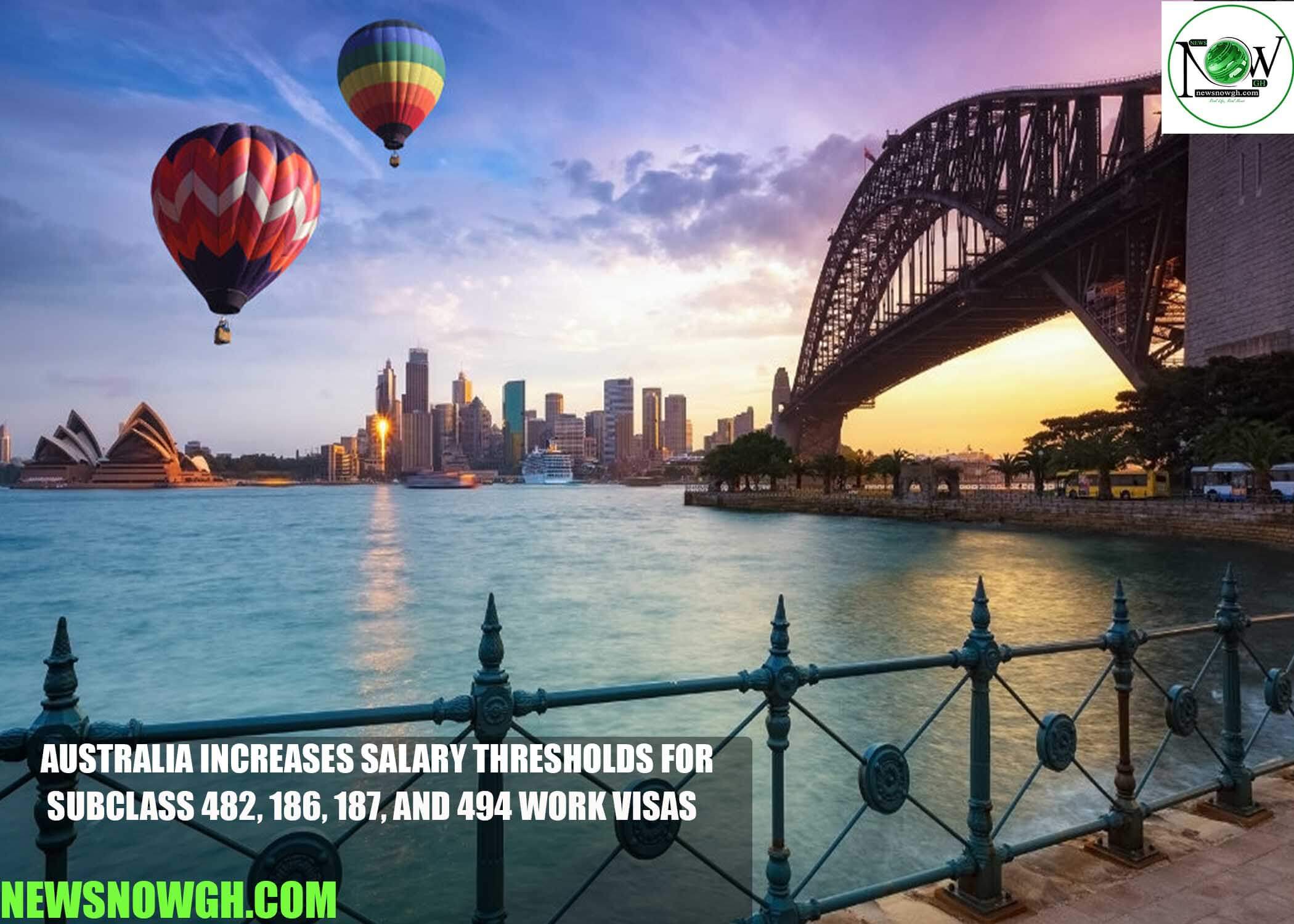 Australia Increases Salary Thresholds for Subclass 482, 186, 187, and 494 Work Visas