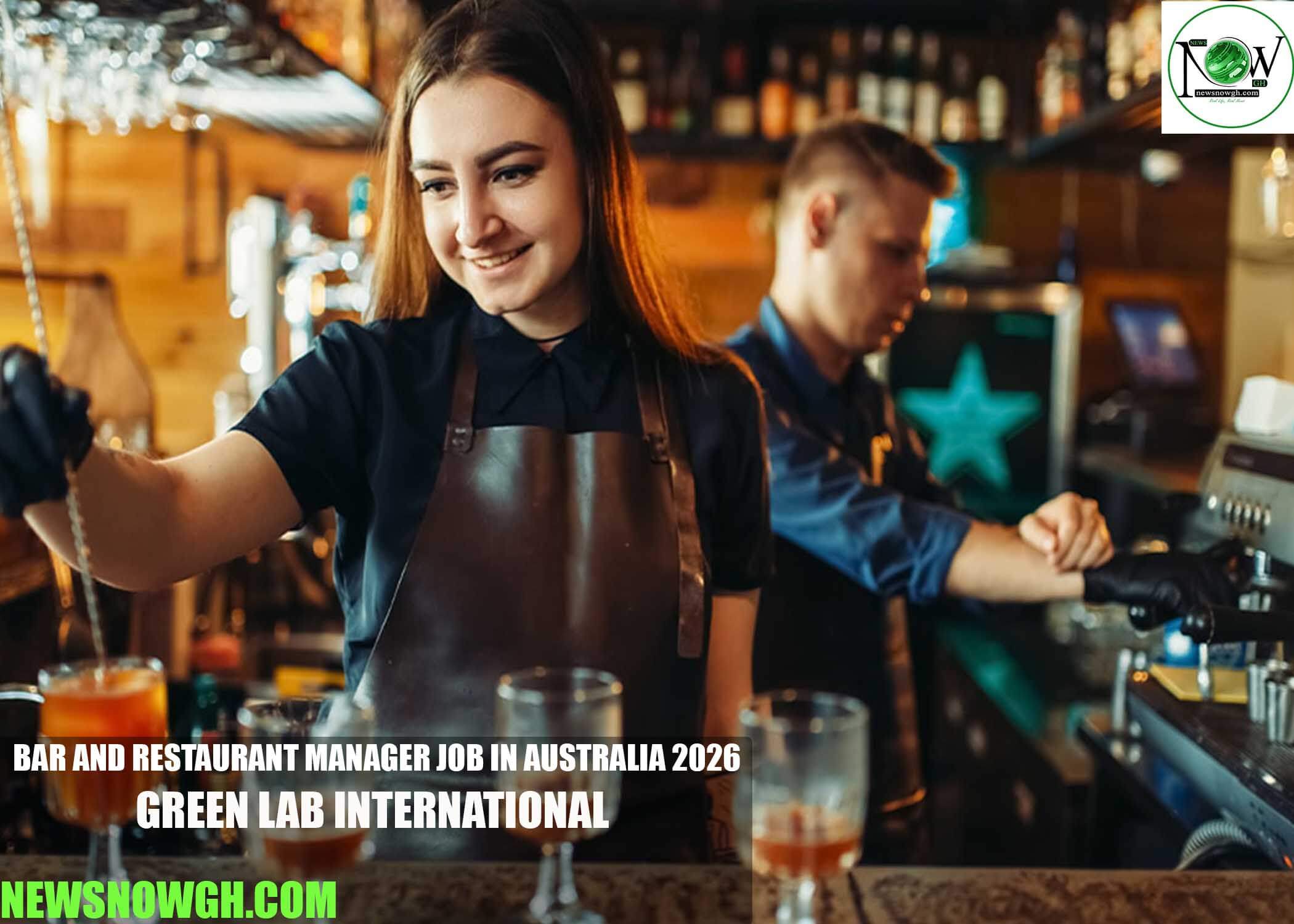 Bar and Restaurant Manager Job in Australia 2026 | Green Lab International
