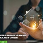 Real Estate Acquisitions Analyst Job in UK 2026