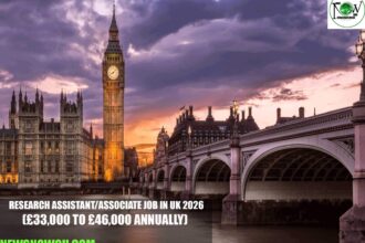Research Assistant/Associate Job in UK 2026
