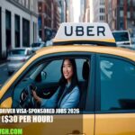 USA Uber Driver Visa-Sponsored Jobs 2026