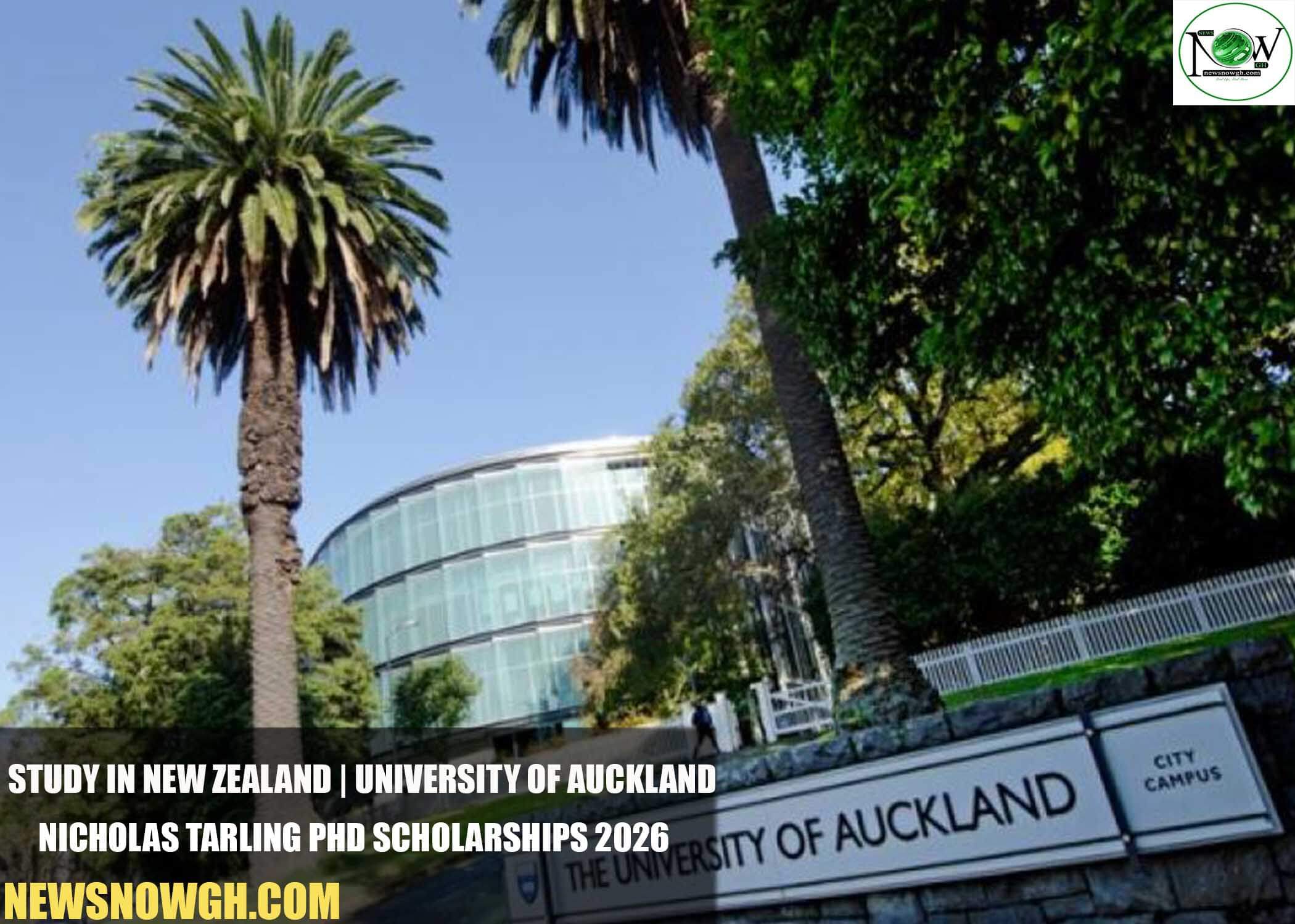 University of Auckland Nicholas Tarling PhD Scholarships