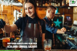 Bartender/Barista Jobs in UK 2026