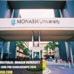 Monash University Maxwell King PhD Scholarships