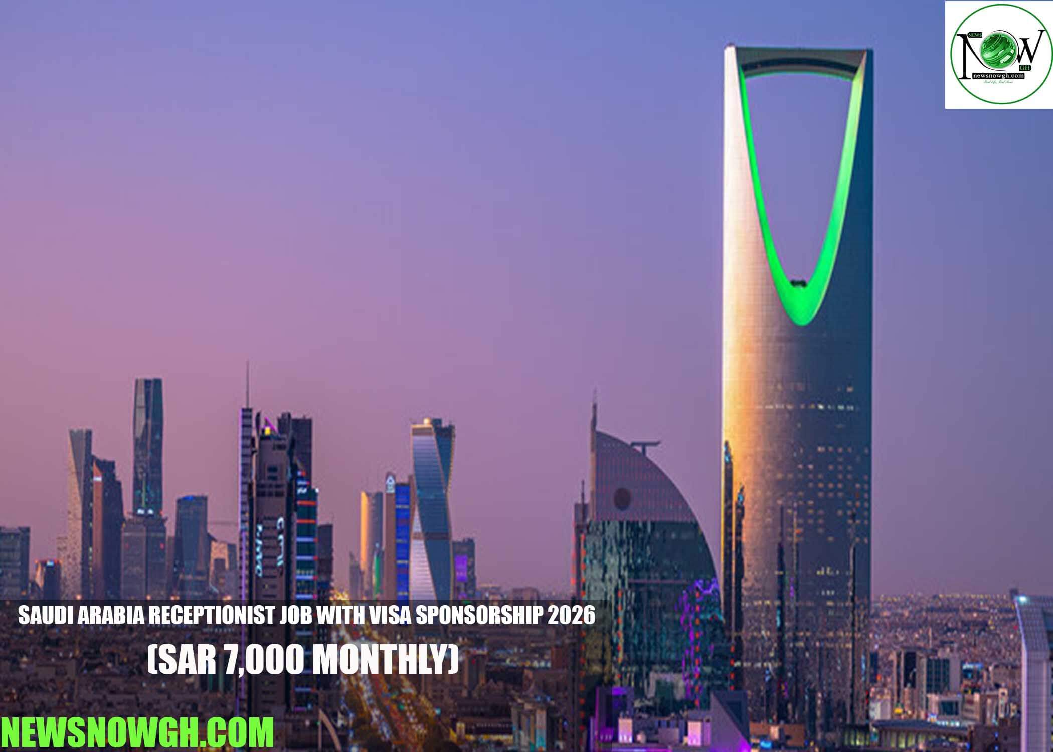 Saudi Arabia Receptionist Job with Visa Sponsorship 2026