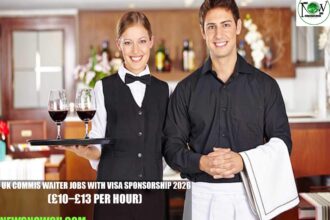 UK Commis Waiter Jobs with Visa Sponsorship 2026