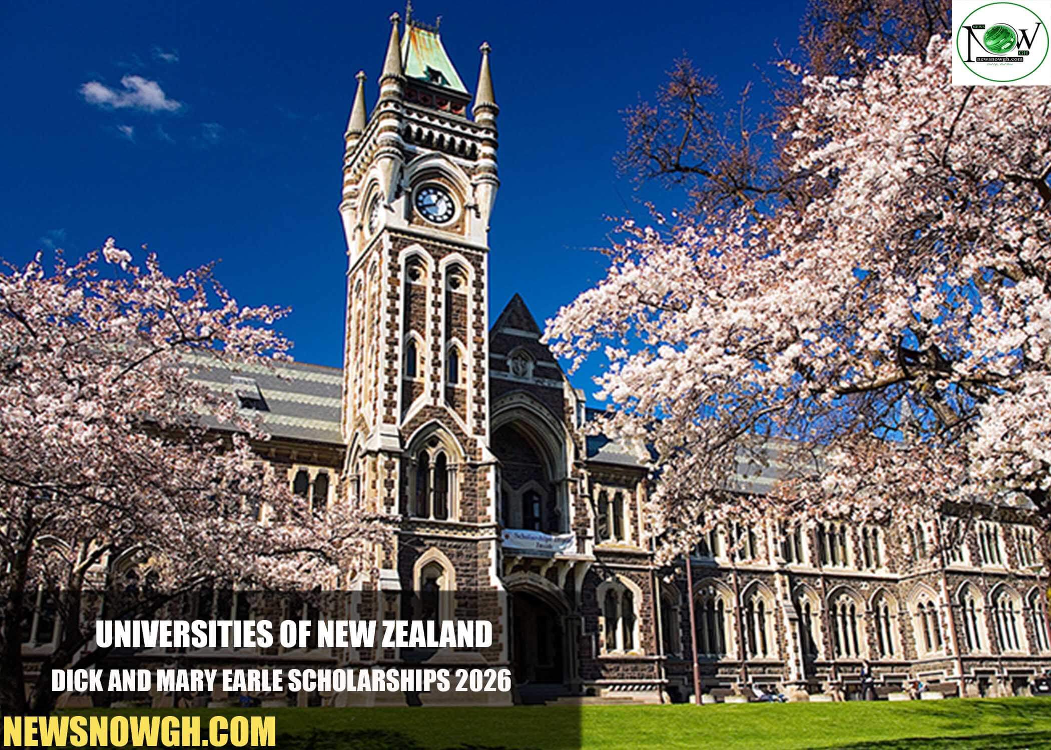 Universities of New Zealand Dick and Mary Earle Scholarships